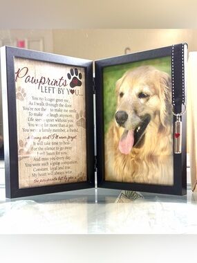 & Other Stories Black Pet Memorial Frame with Golden Retriever Photo